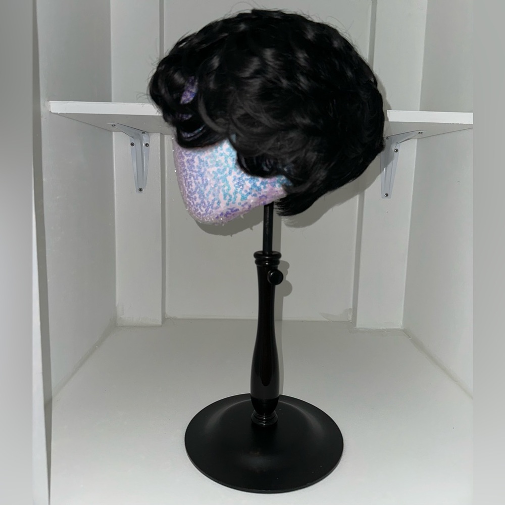 Glueless Short Black Curly Pixie Wig - Picture 4 of 7